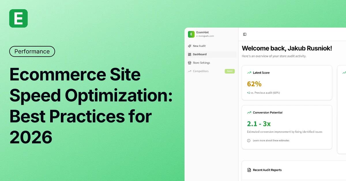 Ecommerce Site Speed Optimization: Best Practices for 2026