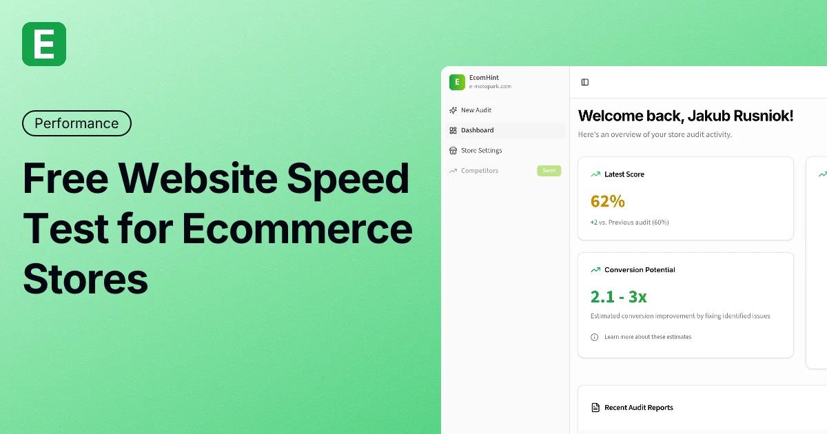 Free Website Speed Test for Ecommerce: Find and Fix What's Slowing Sales