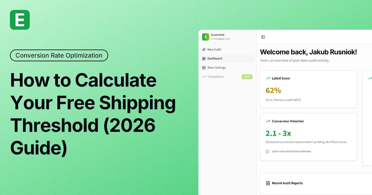 How to Calculate Your Free Shipping Threshold (2026 Guide)