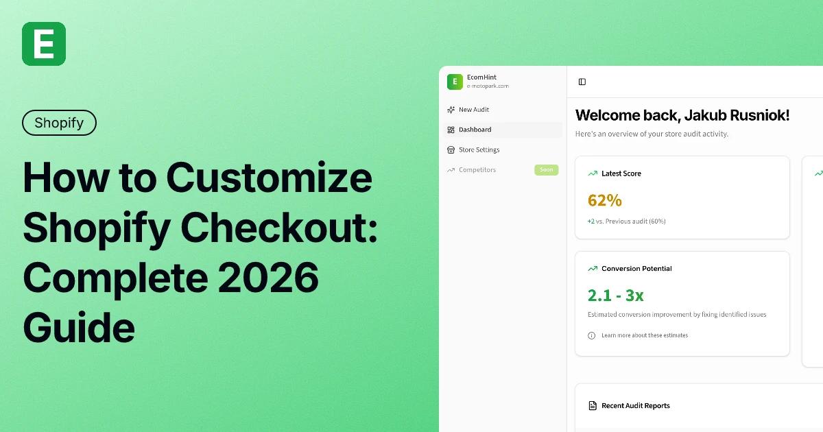 How to Customize Shopify Checkout: Standard + Plus Guide (2026)