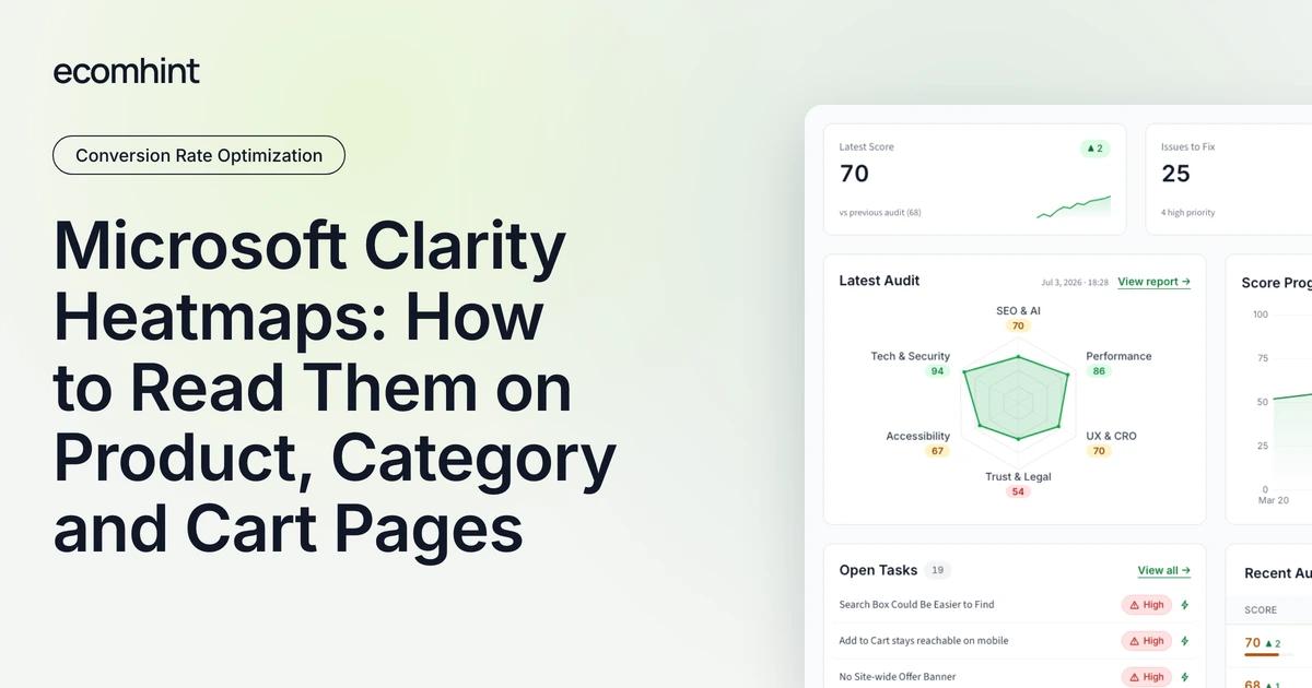 Microsoft Clarity Heatmaps: How to Read Them on Product, Category and Cart Pages