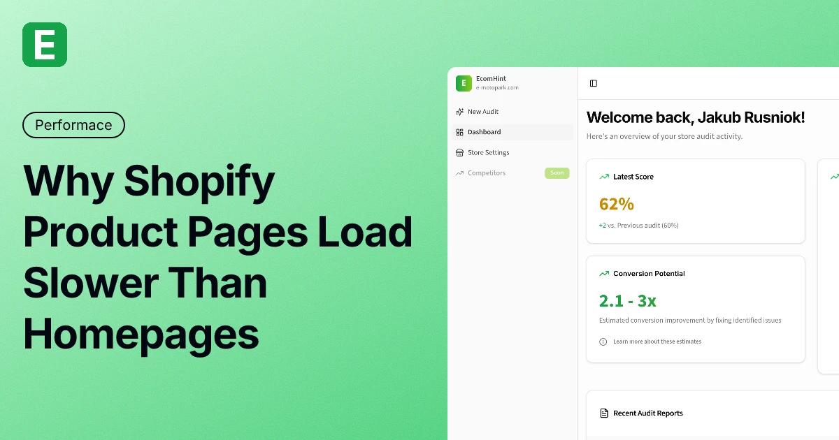 Why Shopify Product Pages Load Slower Than Homepages [2026 Data]