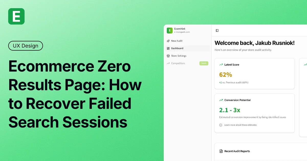 Ecommerce Zero Results Page: How to Recover Failed Search Sessions