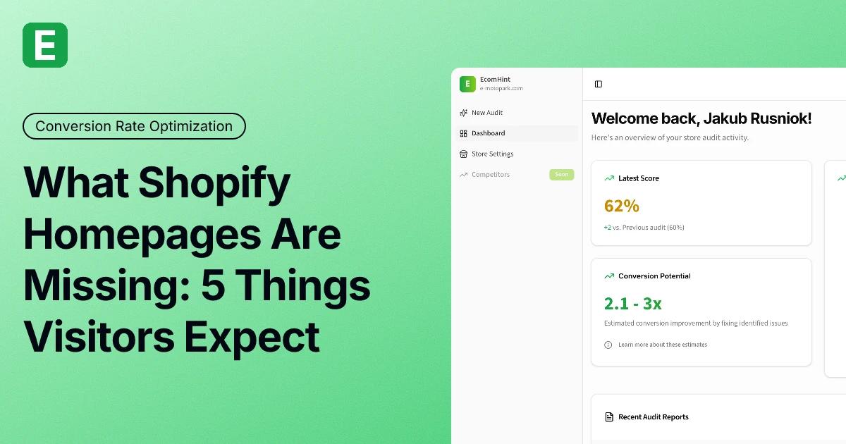 What Shopify Homepages Are Missing: 5 Things Visitors Expect